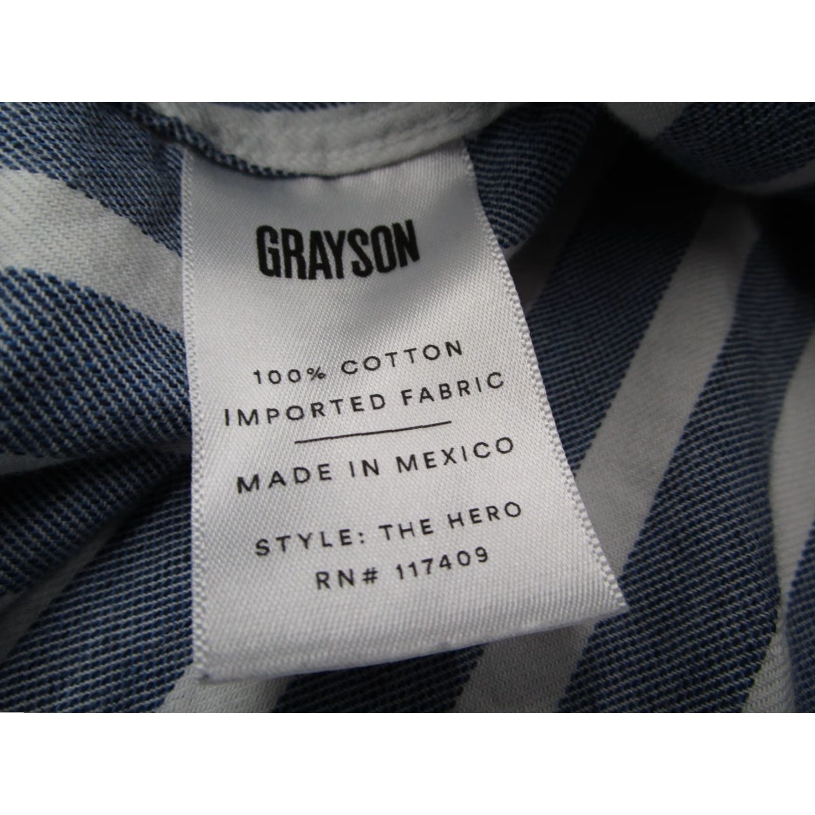 Vintage VINTAGE Grayson Women's Blue Striped Button-Up Shirt S Long Sleeve Casual Office Fall Spring Size S / US 4 / IT 40 - 4 Thumbnail