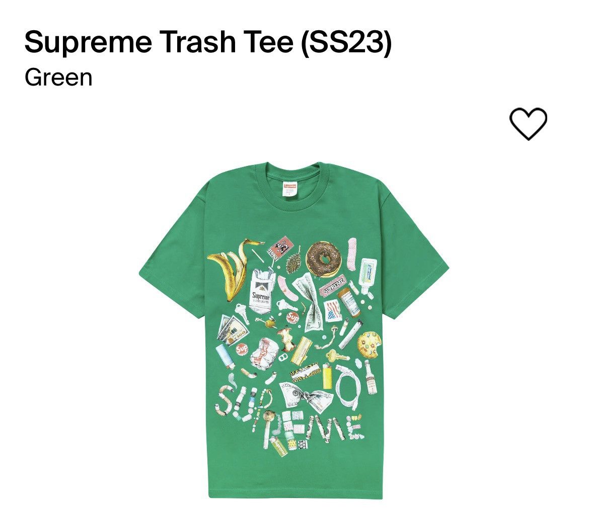 image of Supreme Trash Tee in Green, Men's (Size XL)