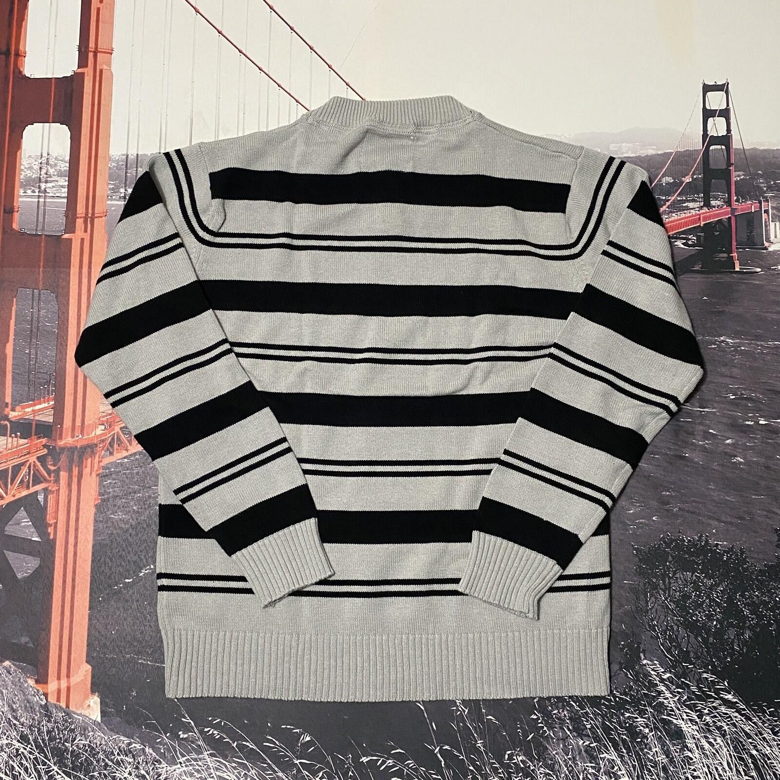 Other Urban Reef Mens L Knit Sweater Large Grey Striped Henley Size US L / EU 52-54 / 3 - 2 Thumbnail