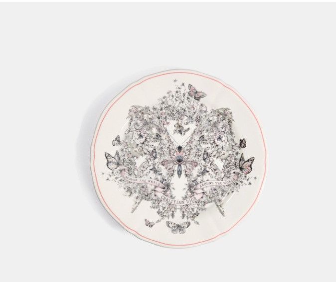 Dior o1w1db10425 HYJ01CRU Size: OS / Dessert Plate in Multicolor Size ONE SIZE - 1 Thumbnail