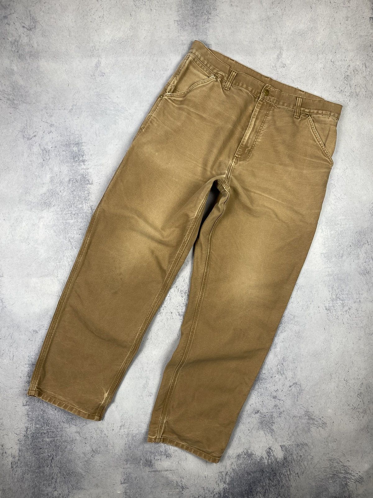 Carhartt Wip × Vintage Vintage Carhartt Single Knee Distressed Denim Work Pants Size US 34 / EU 50 - 8 Thumbnail
