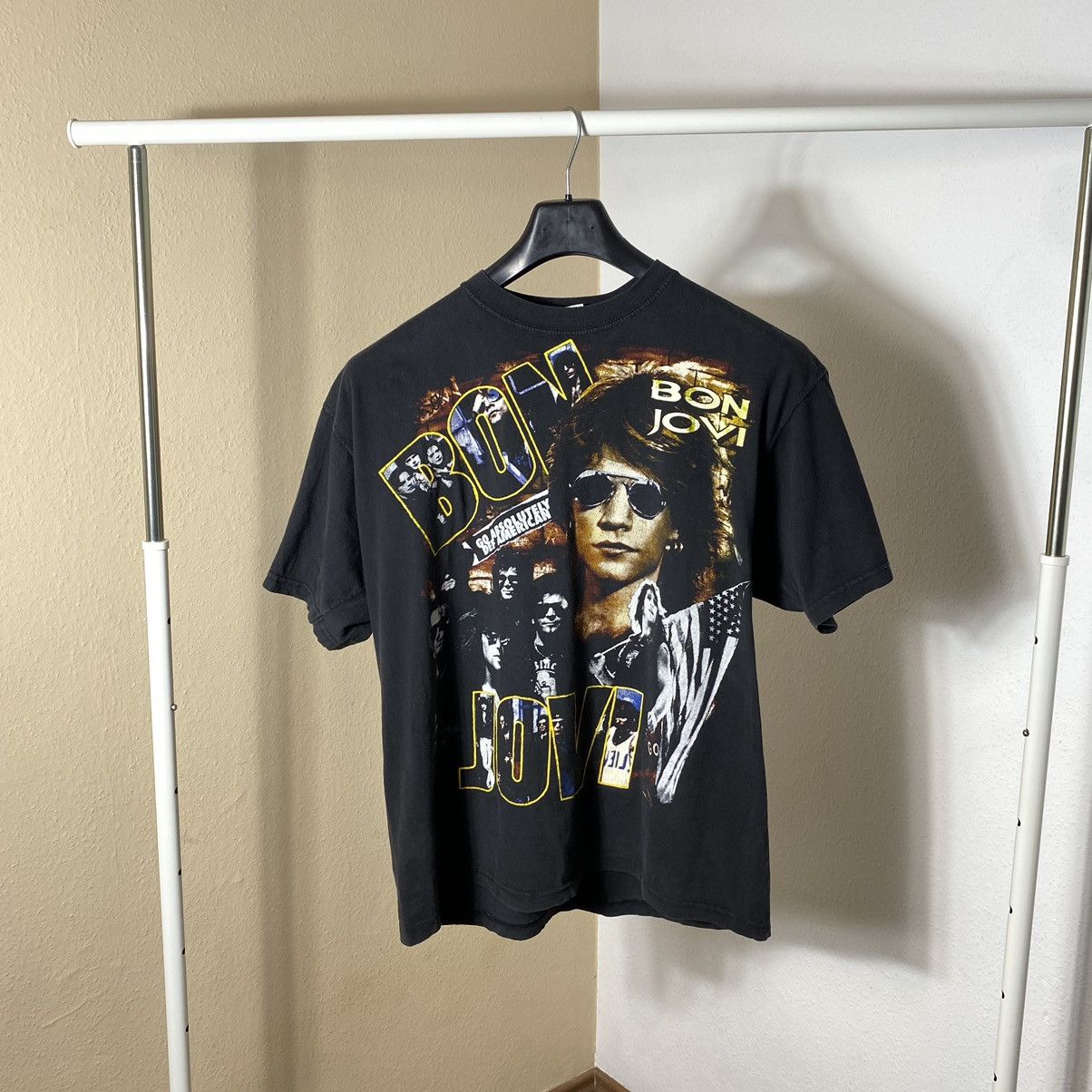 Bon Jovi Vintage 90s T-Shirt Bon Jovi Rock Size US XL / EU 56 / 4 - 1 Thumbnail