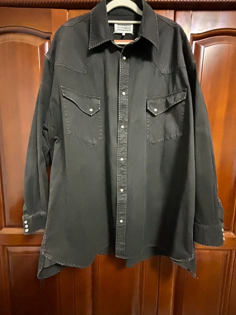 Other Maison Margiela Maison Margiela Black Denim Shirt Jacket-2 Size US M / EU 48-50 / 2 - 1 Thumbnail
