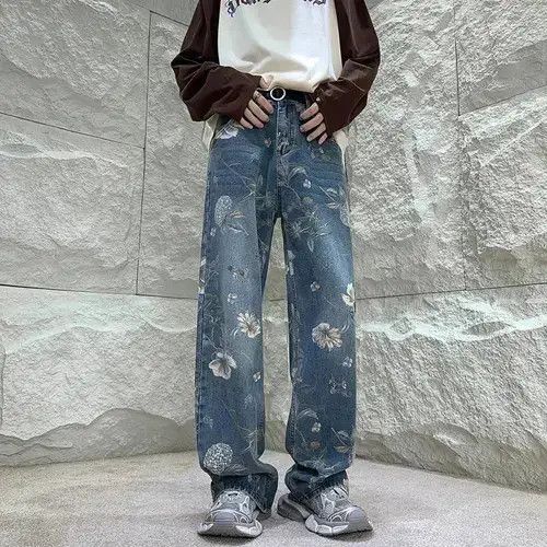 Jean Baggy Flower Jeans Size US 32 / EU 48 - 4 Thumbnail