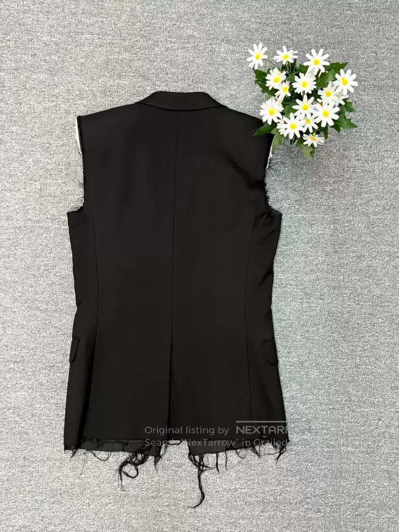 Saint Laurent Paris Saint Laurent Paris Satin Sword Collar Frayed Destroyed Sm Size US S / EU 44-46 / 1 - 2 Thumbnail