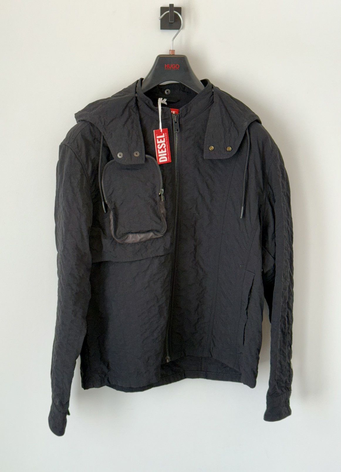 A-COLD-WALL* × Diesel NEW Archive RARE Diesel X ACW Black Quilted Hooded Jacket L Size US L / EU 52-54 / 3 - 15 Thumbnail