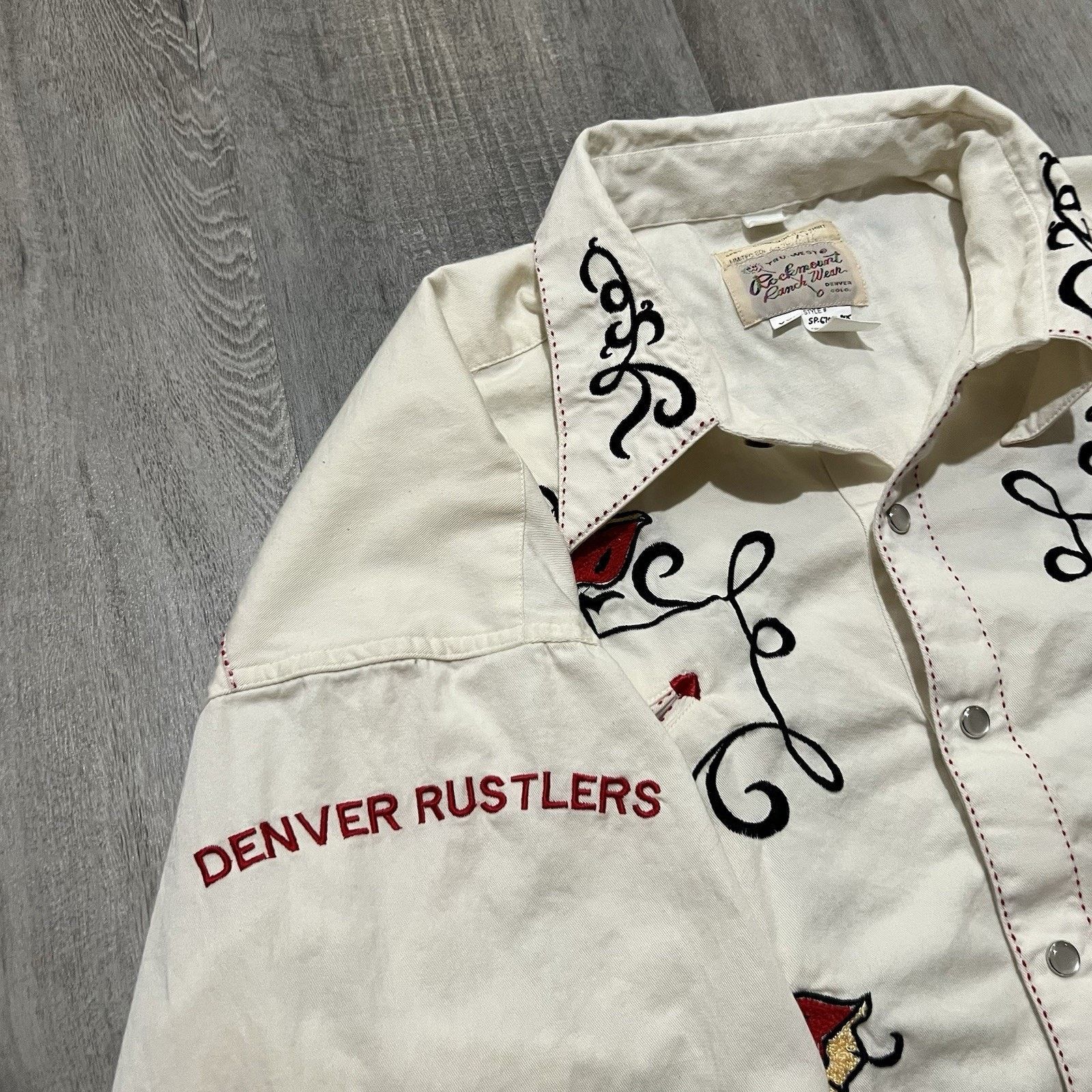 Rockmount Ranch Wear Shirt White Western Pearl Snap