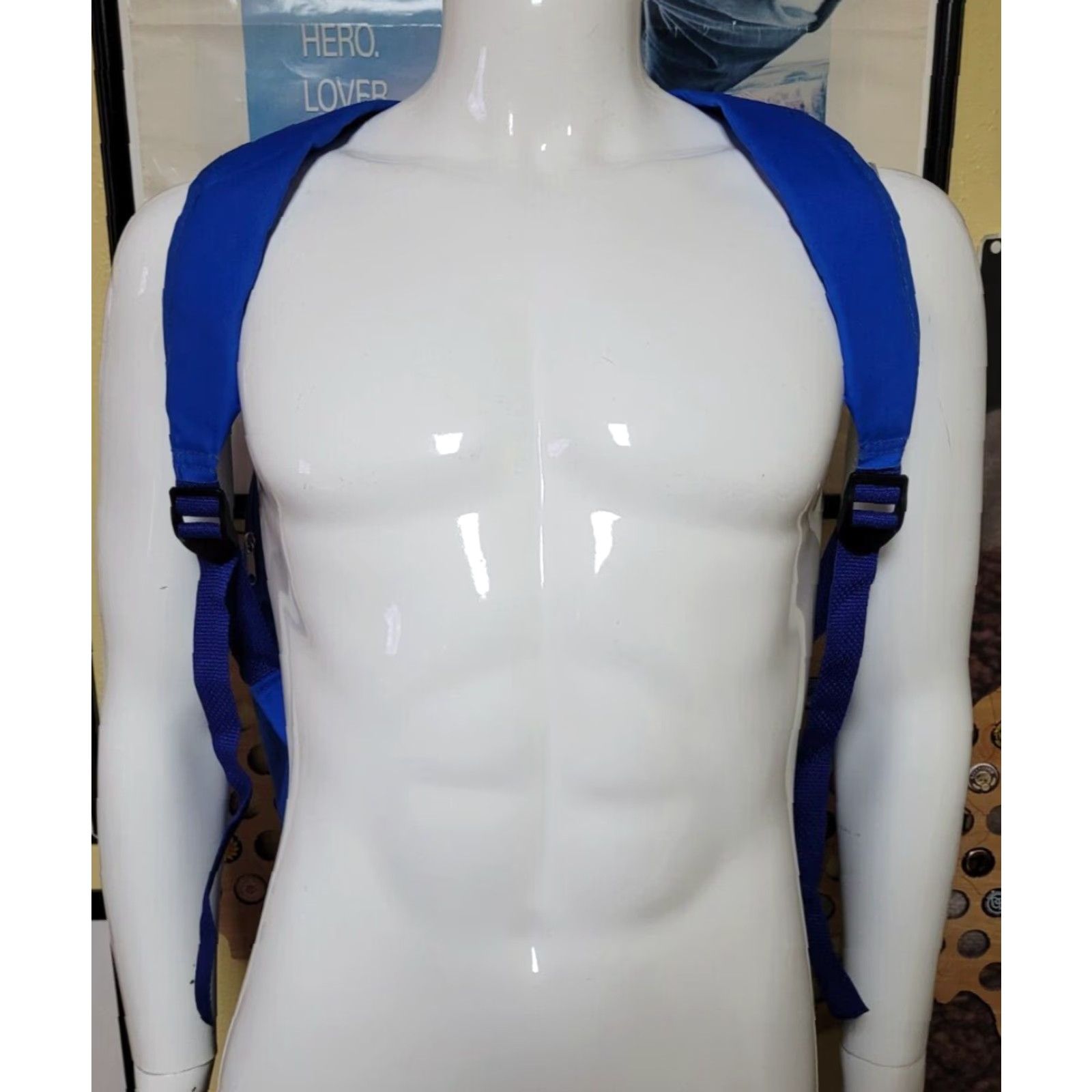UFC OFT AFT Labor Union Backpack Travel Bag Unisex Adults Medium Blue Canvas Zip Pockets Adjustable Strap Size ONE SIZE - 3 Thumbnail