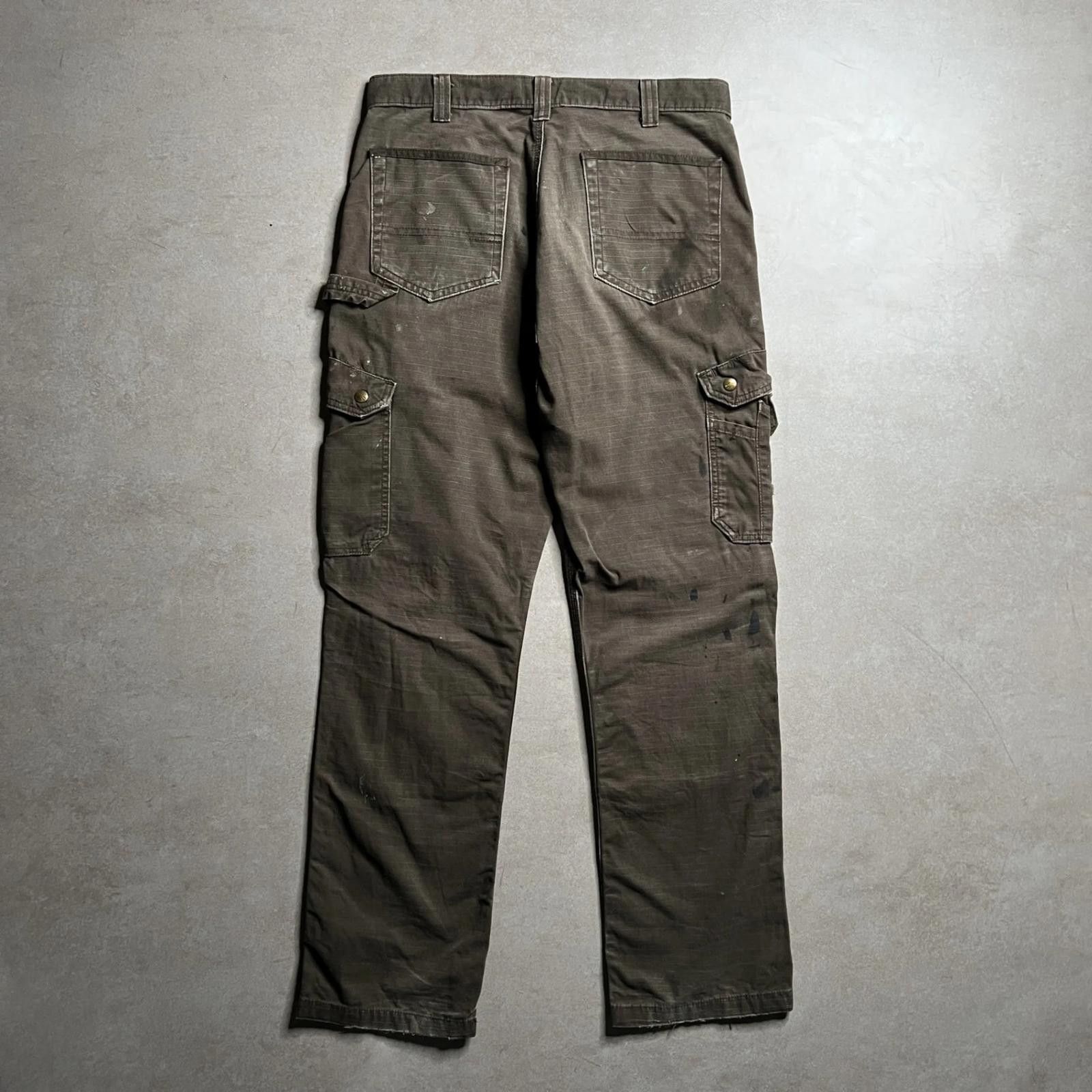 Carhartt Vintage Carhartt Brown Ripstop Cargo Pants - 32x32 Size US 32 / EU 48 - 2 Thumbnail