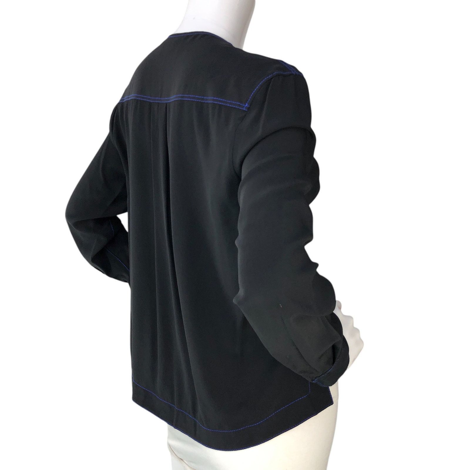 Rag & Bone Rag & Bone Size XS Wrap Top Long Sleeve V Neck Silk Black Size XS / US 0-2 / IT 36-38 - 8 Thumbnail