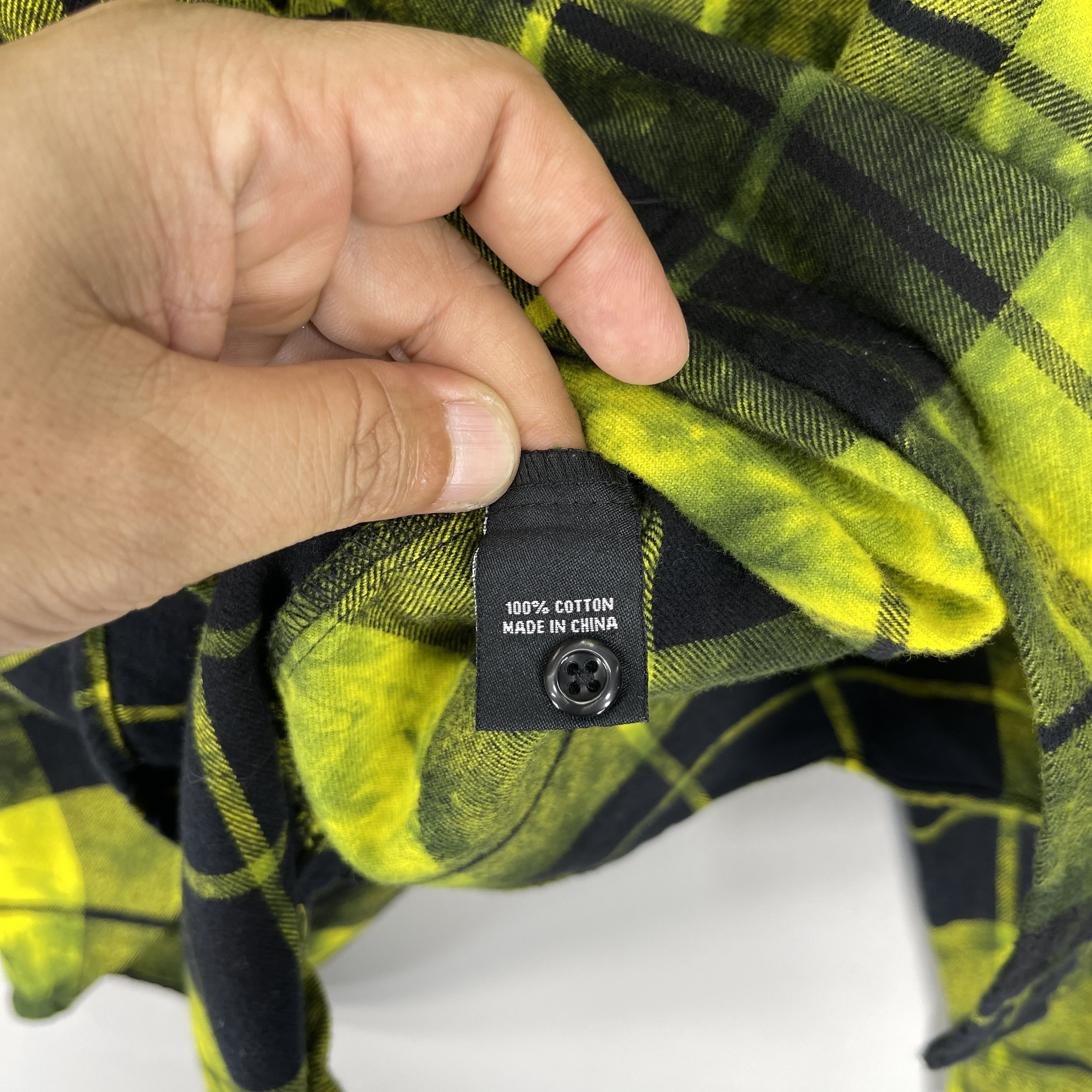 Flannel Vintage Fashion Nova Plaid Tie Dye Custom Button Up Size US M / EU 48-50 / 2 - 6 Thumbnail
