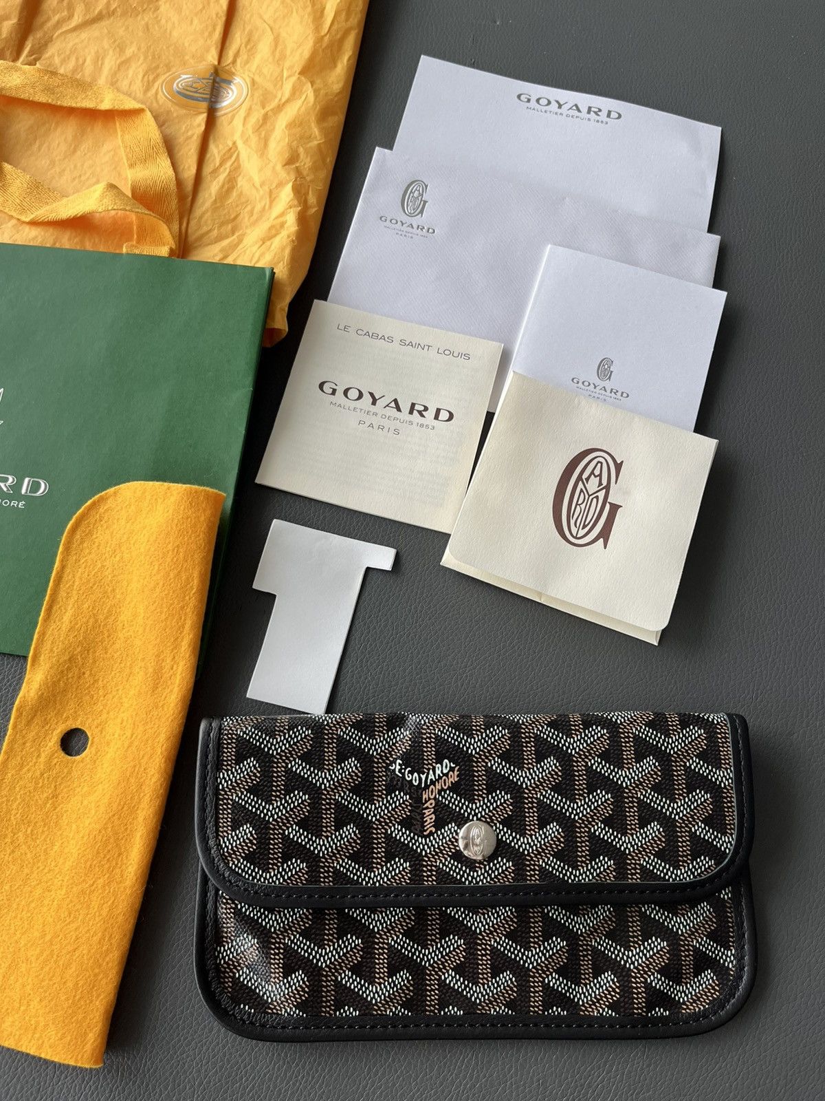 Goyard Iconic Giftable Goyard Logo Pouch Wallet Black Brand New Size ONE SIZE - 1 Thumbnail