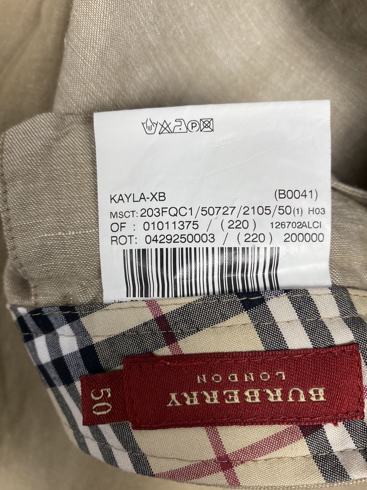 Burberry × Vintage Vintage 90s Burberry Nova Check Pants Size 38" / US 16 / IT 52 - 10 Thumbnail
