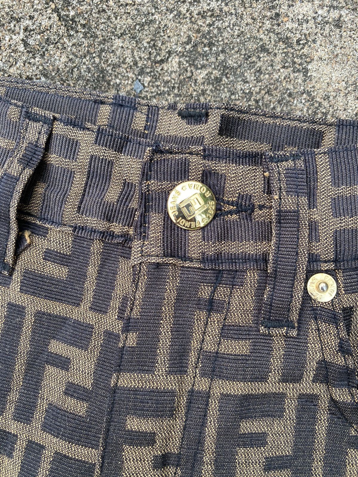 Fendi 🖤BLACKFRIDAY🖤Vintage Fendi Zucca Monogram Pants Size 26" / US 2 / IT 38 - 5 Thumbnail