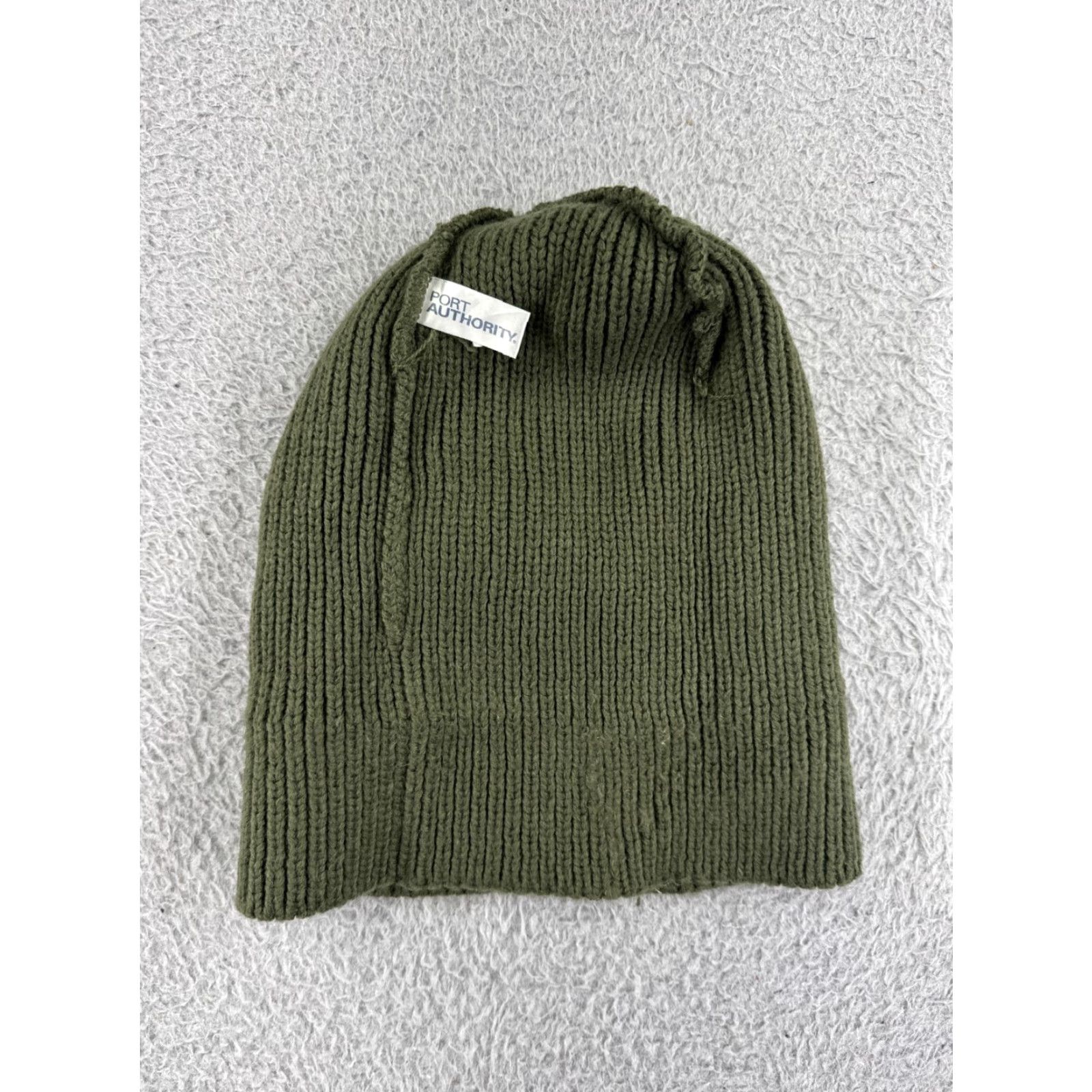 Vintage San Mar Beanie Adult One Size Green Knit 100% Acrylic Ski Snowboard Snow Size ONE SIZE - 3 Thumbnail