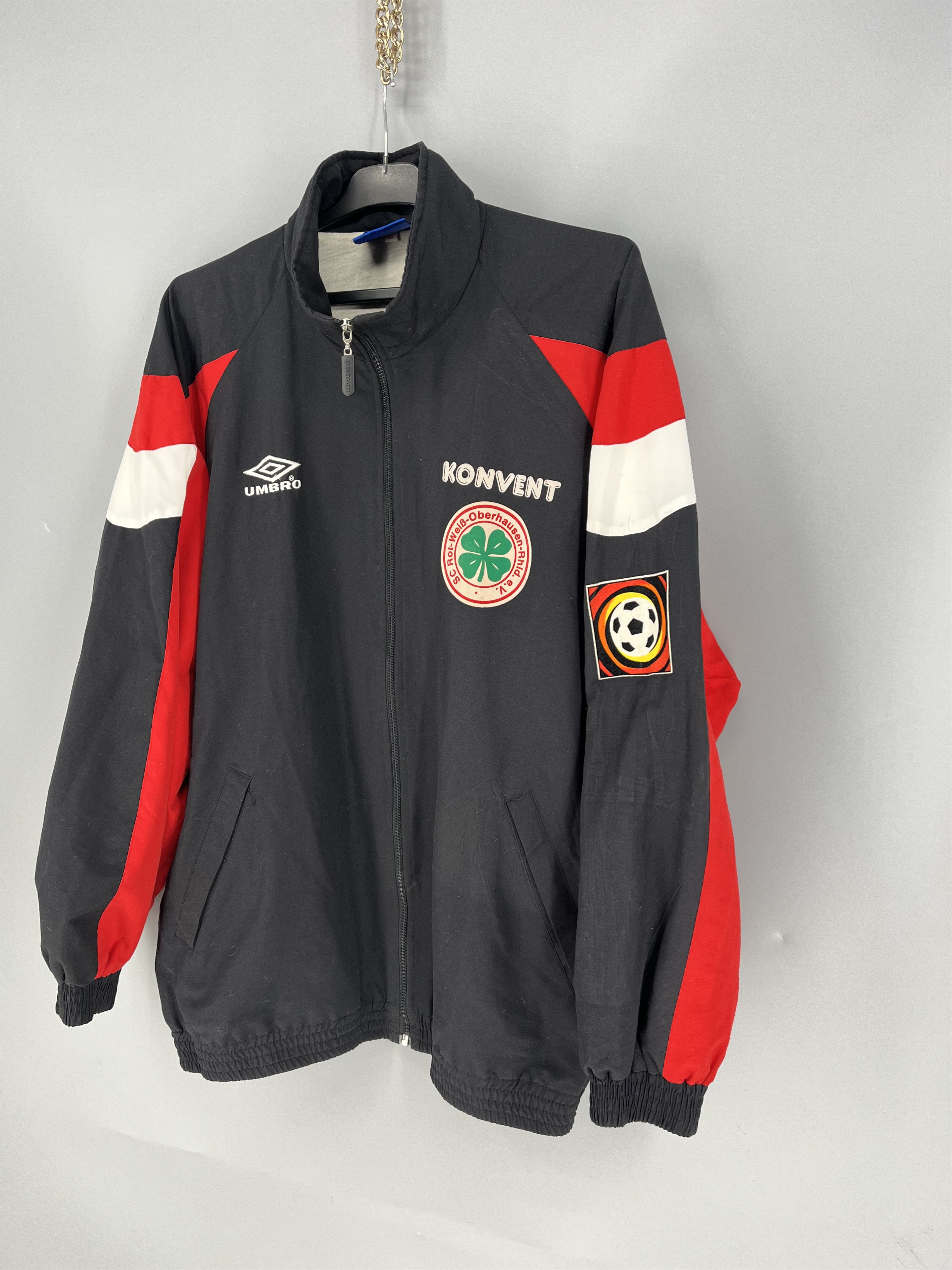 Umbro Umbro RW Oberhausen KONVENT Soccer Track Jacket Black Red XL Size US XL / EU 56 / 4 - 3 Thumbnail