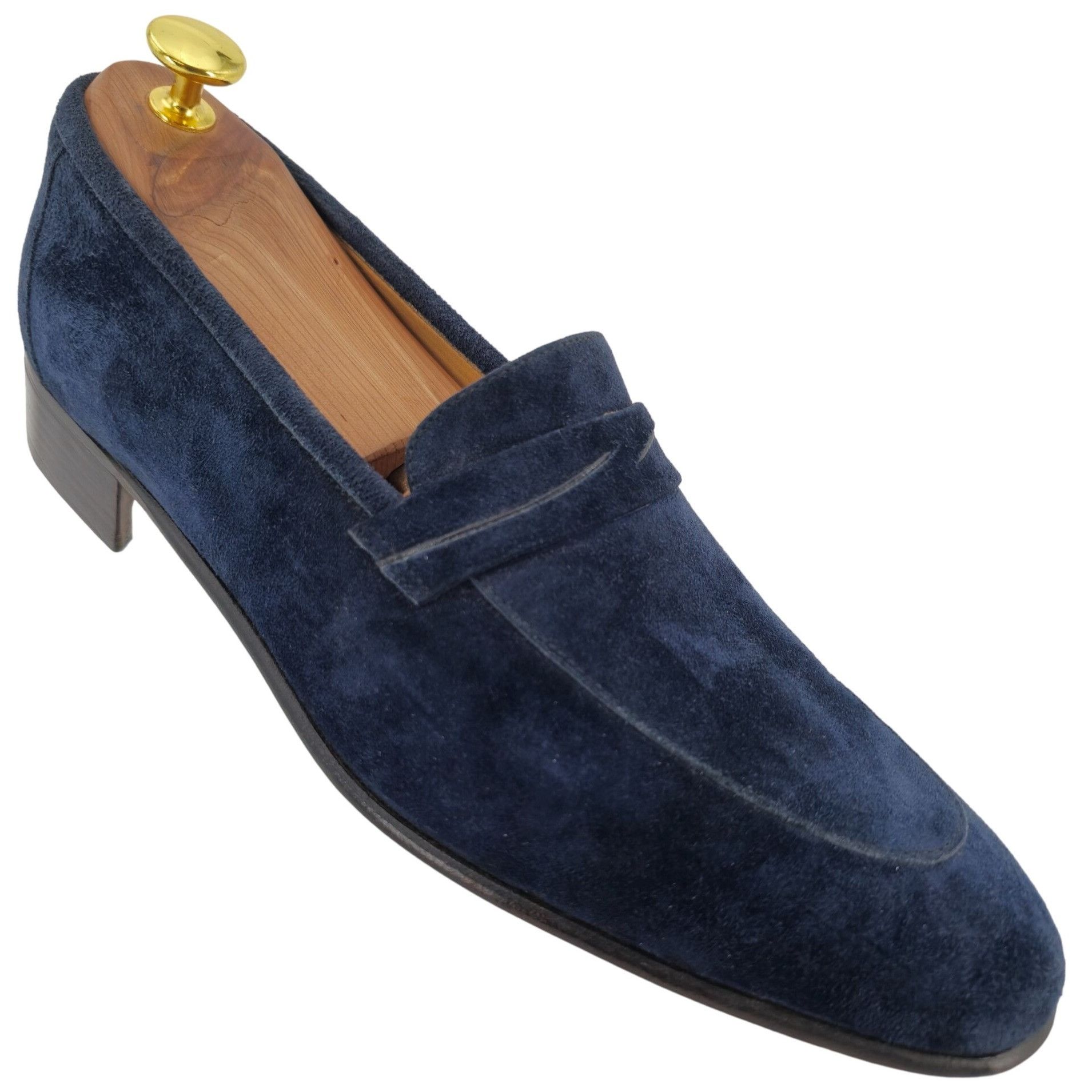 Pierre Cardin NEW Vintage Pierre Cardin Paris Navy Blue Suede Loafer 10 Size US 10 / EU 43 - 1 Thumbnail