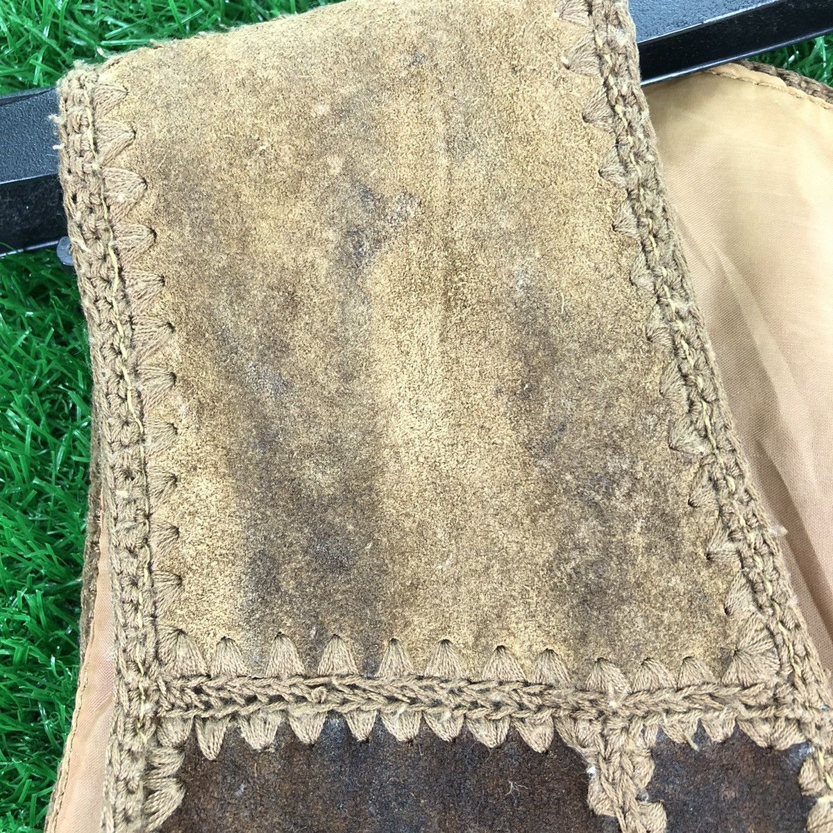 Vintage Vintage 80's Suede Leather Patchwork Vest Size US XS / EU 42 / 0 - 8 Thumbnail