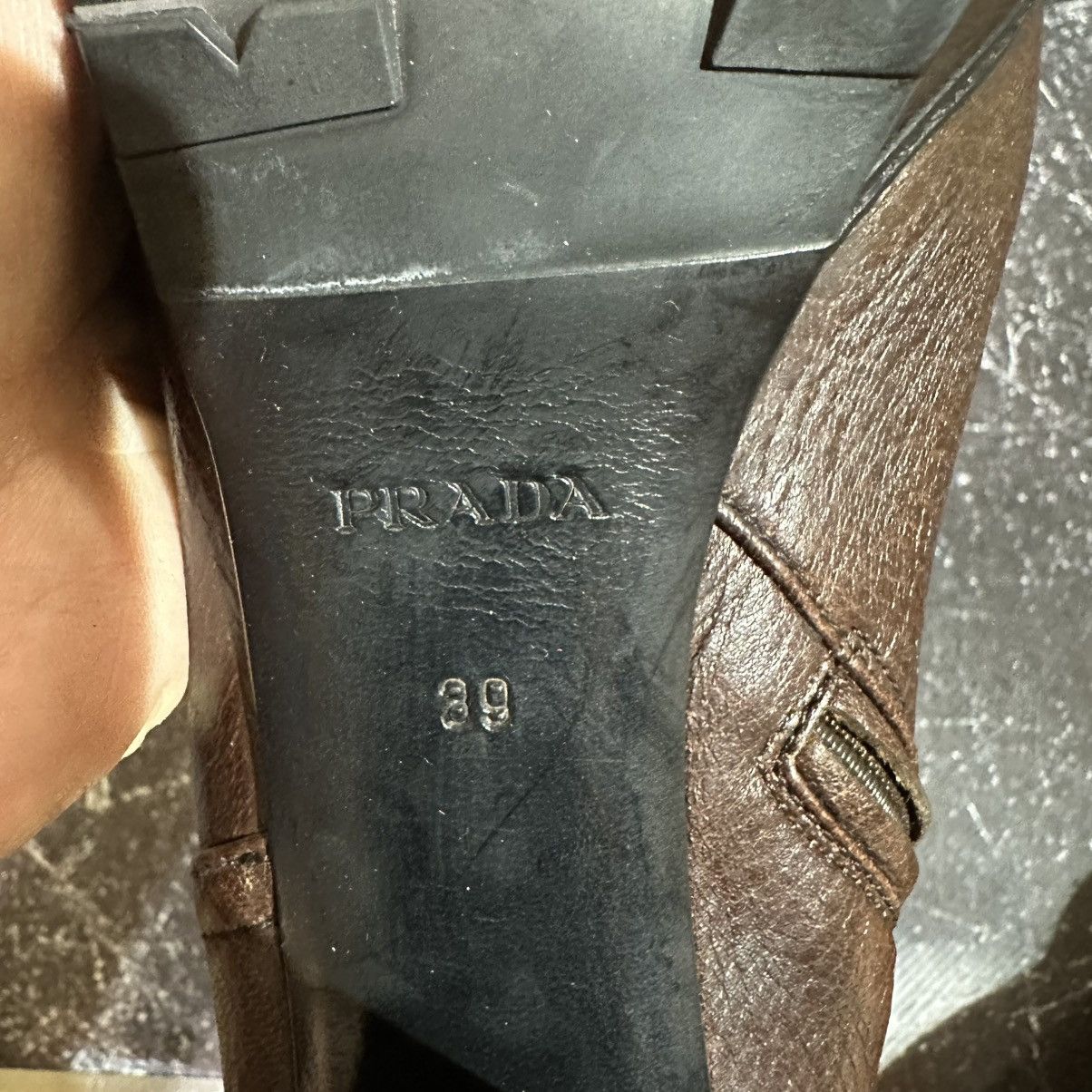Prada PRADA women’s Leather Ankle Boots Size 39 Size US 9 / IT 39 - 18 Thumbnail