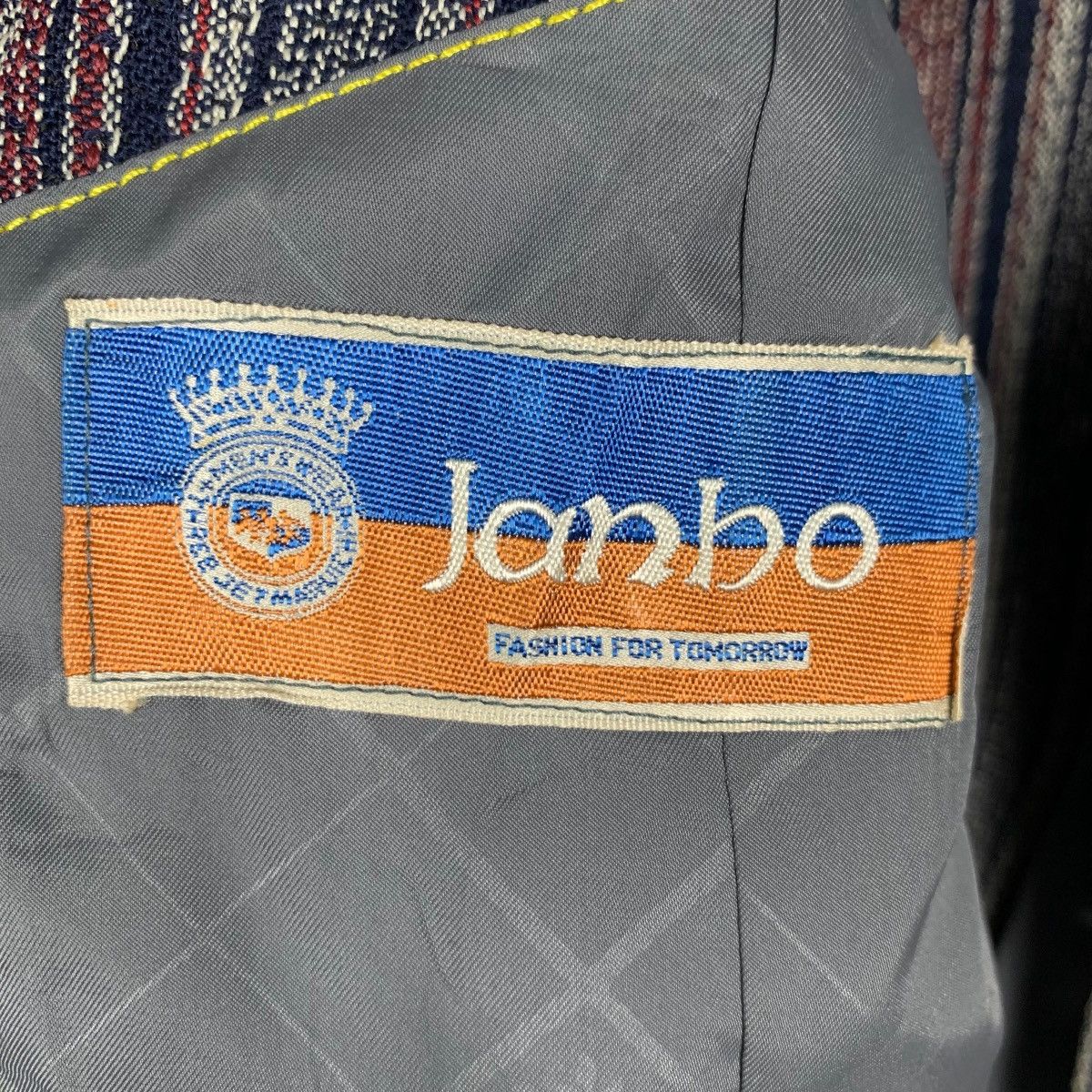 Vintage THREE JET Wool Striped Tailored Jacket Blazer #2879-C130 Size 42R - 14 Thumbnail