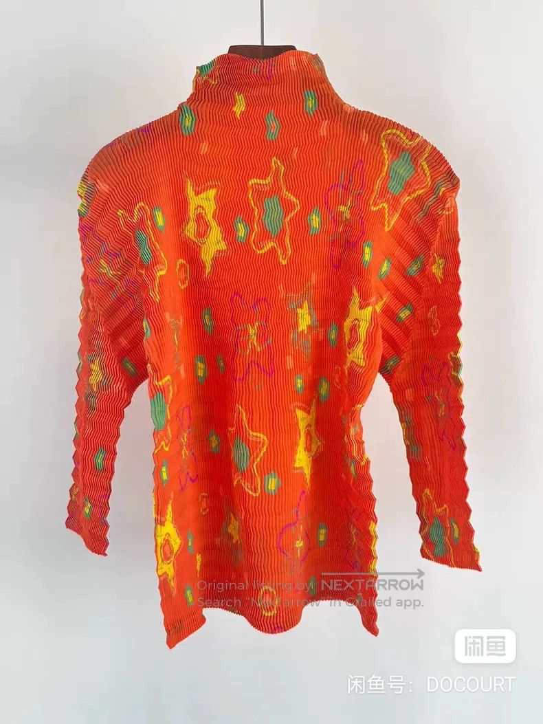 Issey Miyake Issey Miyake Orange Long Sleeve Size M / US 6-8 / IT 42-44 - 2 Thumbnail