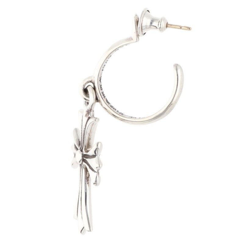 Chrome Hearts Chrome Hearts Tiny CH Cross Hoop Earring Size ONE SIZE - 5 Thumbnail
