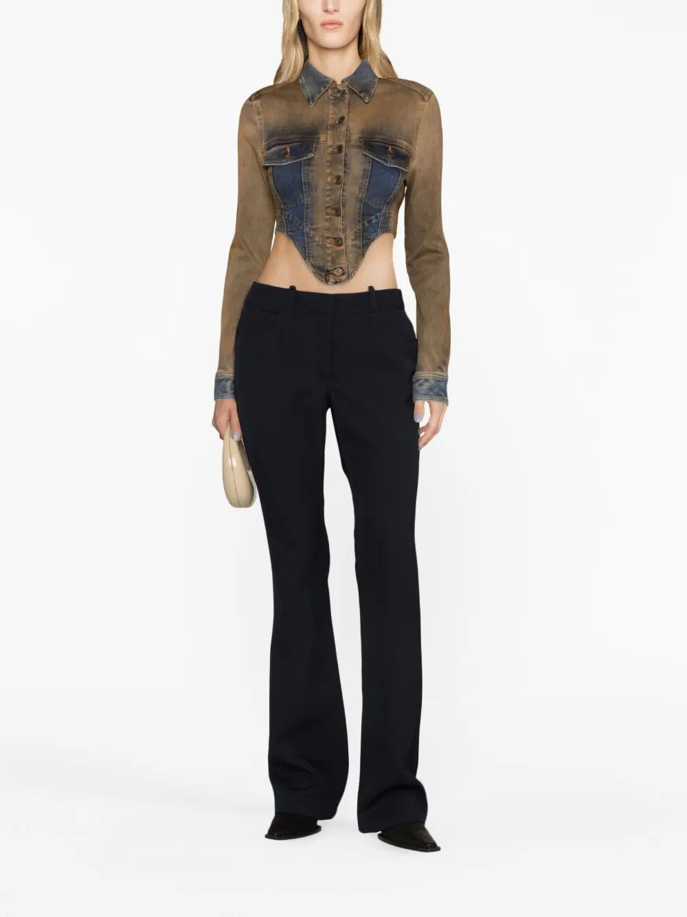 Off-White o1y1225 Casual Pant in Midnight Blue Size 28" / US 6 / IT 42 - 4 Thumbnail