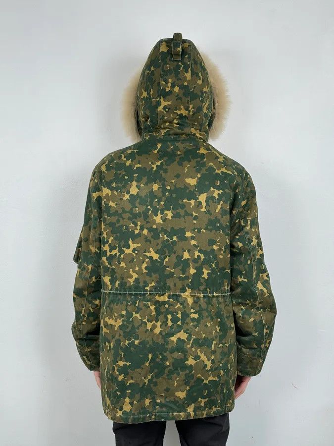 A.P.C. A.P.C. Military Camo Green Fox Fur Hooded Jacket Size US L / EU 52-54 / 3 - 3 Thumbnail