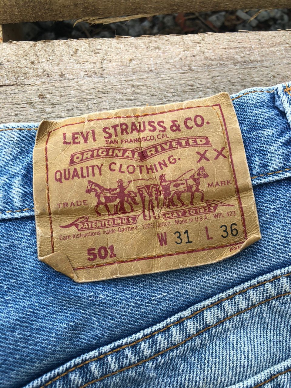 Levi's 1990s Vintage Levi's 501 Denim Jeans W31 L36 Size US 29 - 3 Thumbnail