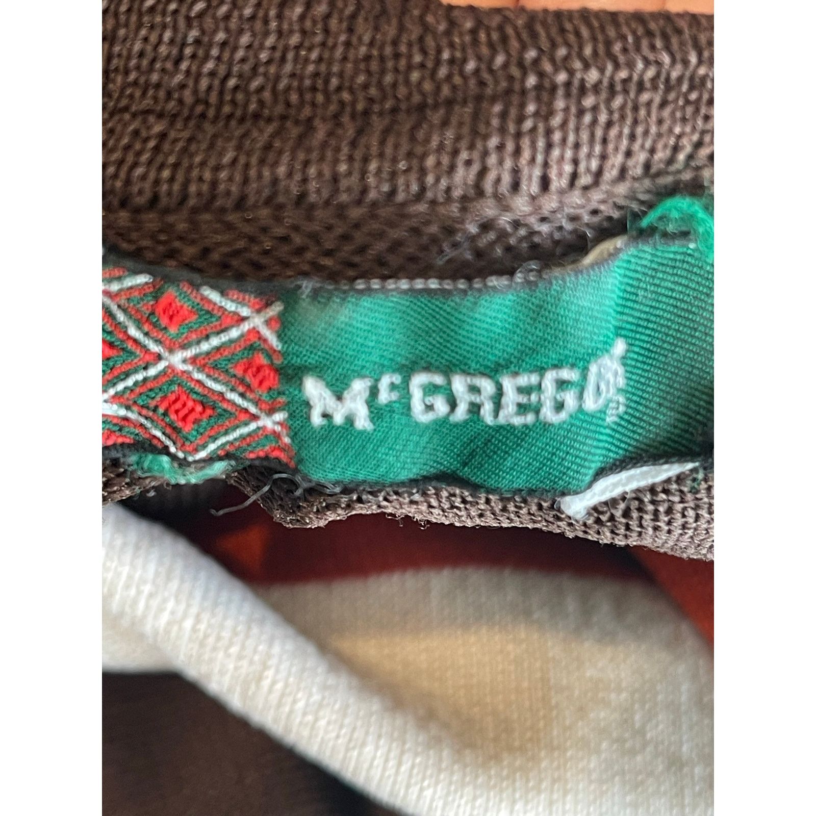 McGregor McGregor Scotch-Hi VTG 50s Striped Polo Collar Br/Wh/Red M Size US M / EU 48-50 / 2 - 4 Thumbnail