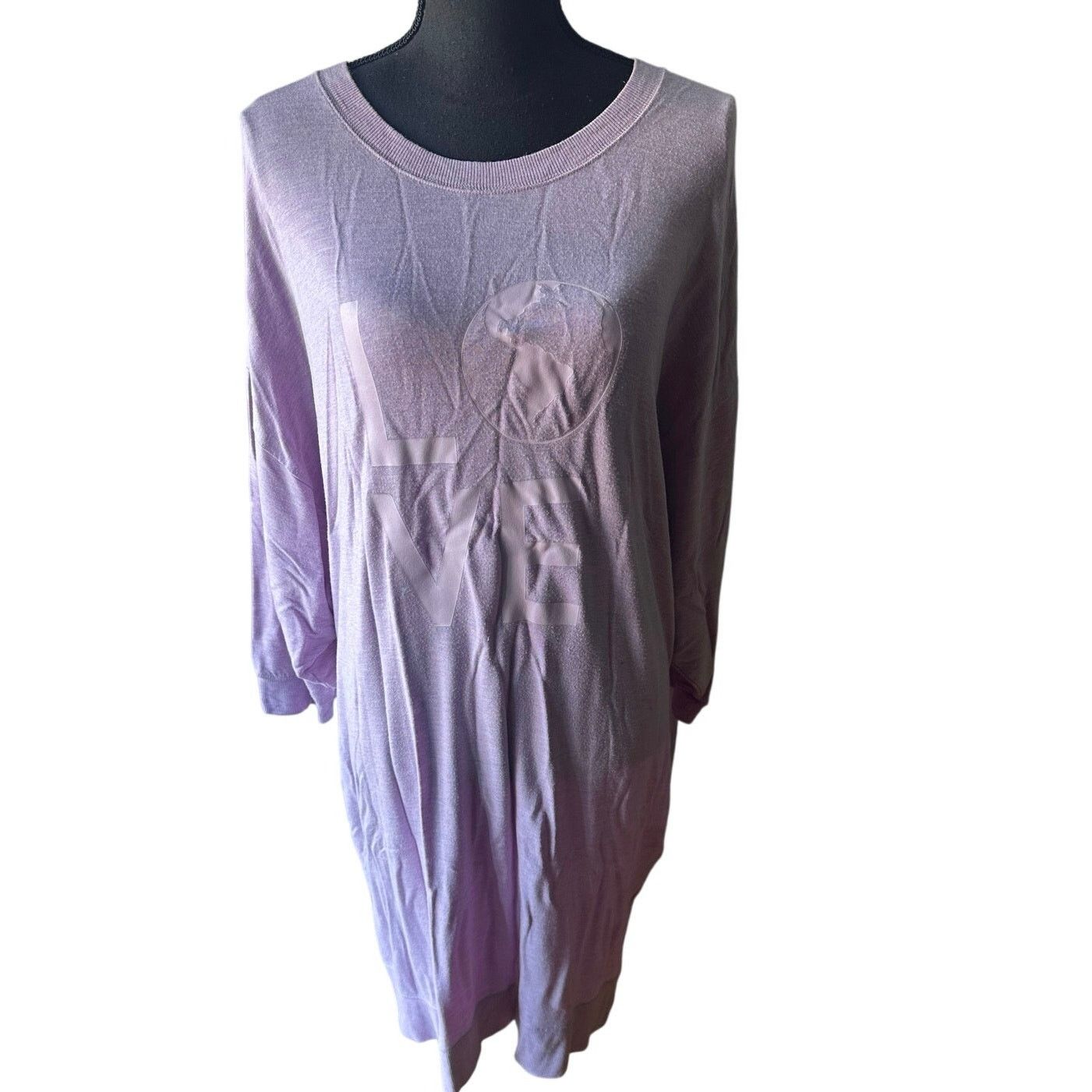 Gap Gap Love Lilac Sweatshirt Tunic Lounge Dress – Size L Size L / US 10 / IT 46 - 1 Thumbnail