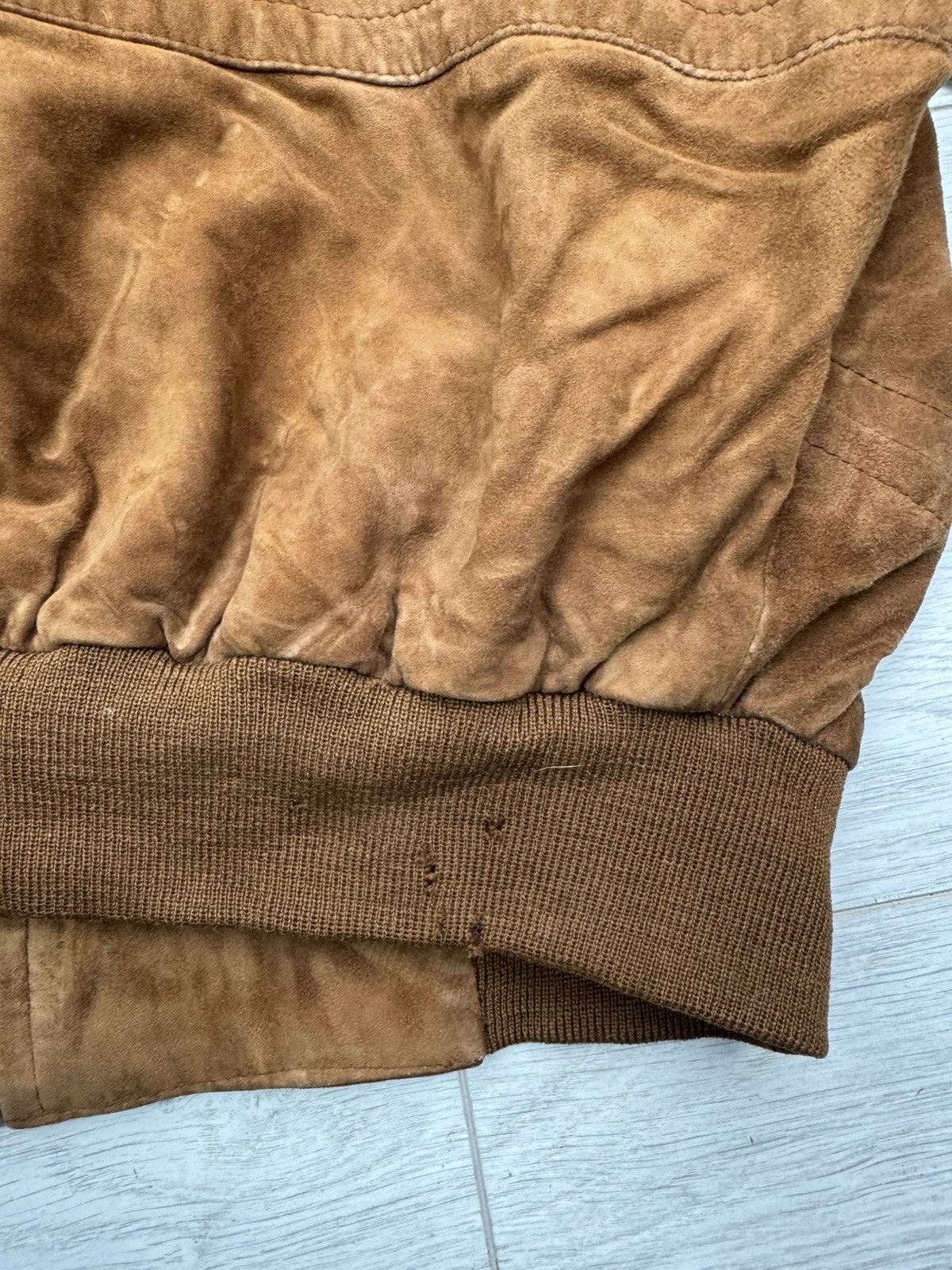 Hysteric Glamour CRAZY RICK OWENS STYLE SUEDE LEATHER JACKET FUR HOOD SWAG Size US M / EU 48-50 / 2 - 9 Thumbnail