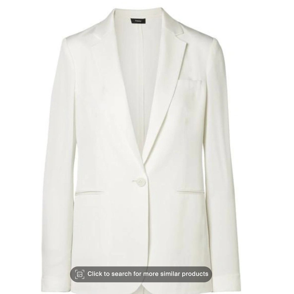Theory THEORY Grinson Ivory Silk Georgette Blazer Jacket Sz 4 $425 Size S / US 4 / IT 40 - 2 Thumbnail