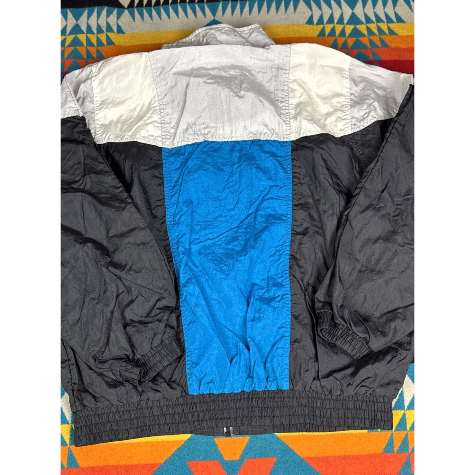 Vintage VINTAGE Lavon Sportswear Windbreaker Jacket Sz L Silver Black Teal 90s Mens Size US L / EU 52-54 / 3 - 3 Thumbnail