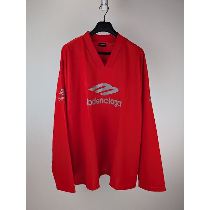 o1rshd1 3B Sports Icon Shiny Long Sleeve Jersey T-Shirt Red
