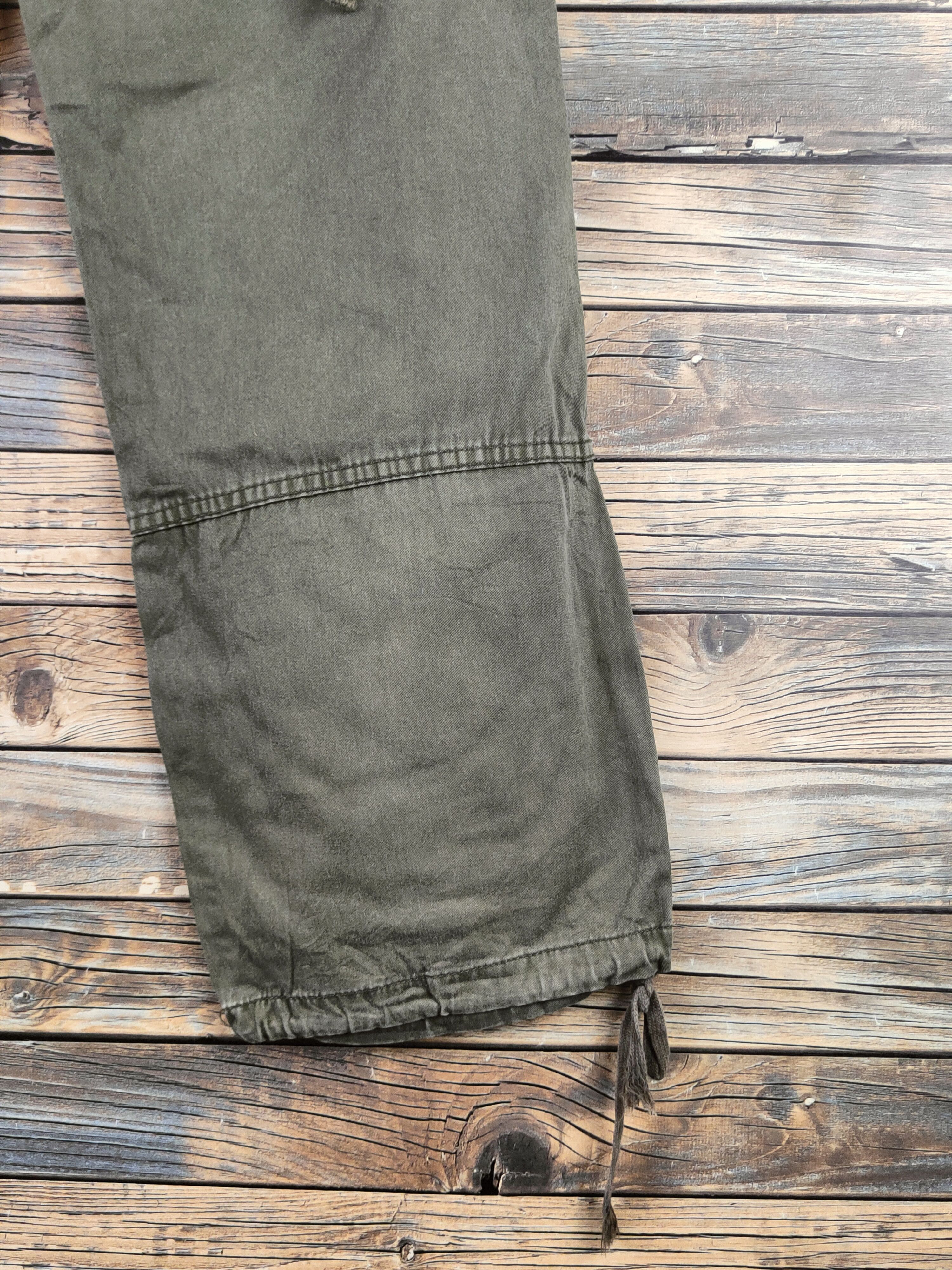 Japanese Brand DL Browny Olive Multipocket Cargo Pants #46-362 Size US 31 - 11 Thumbnail