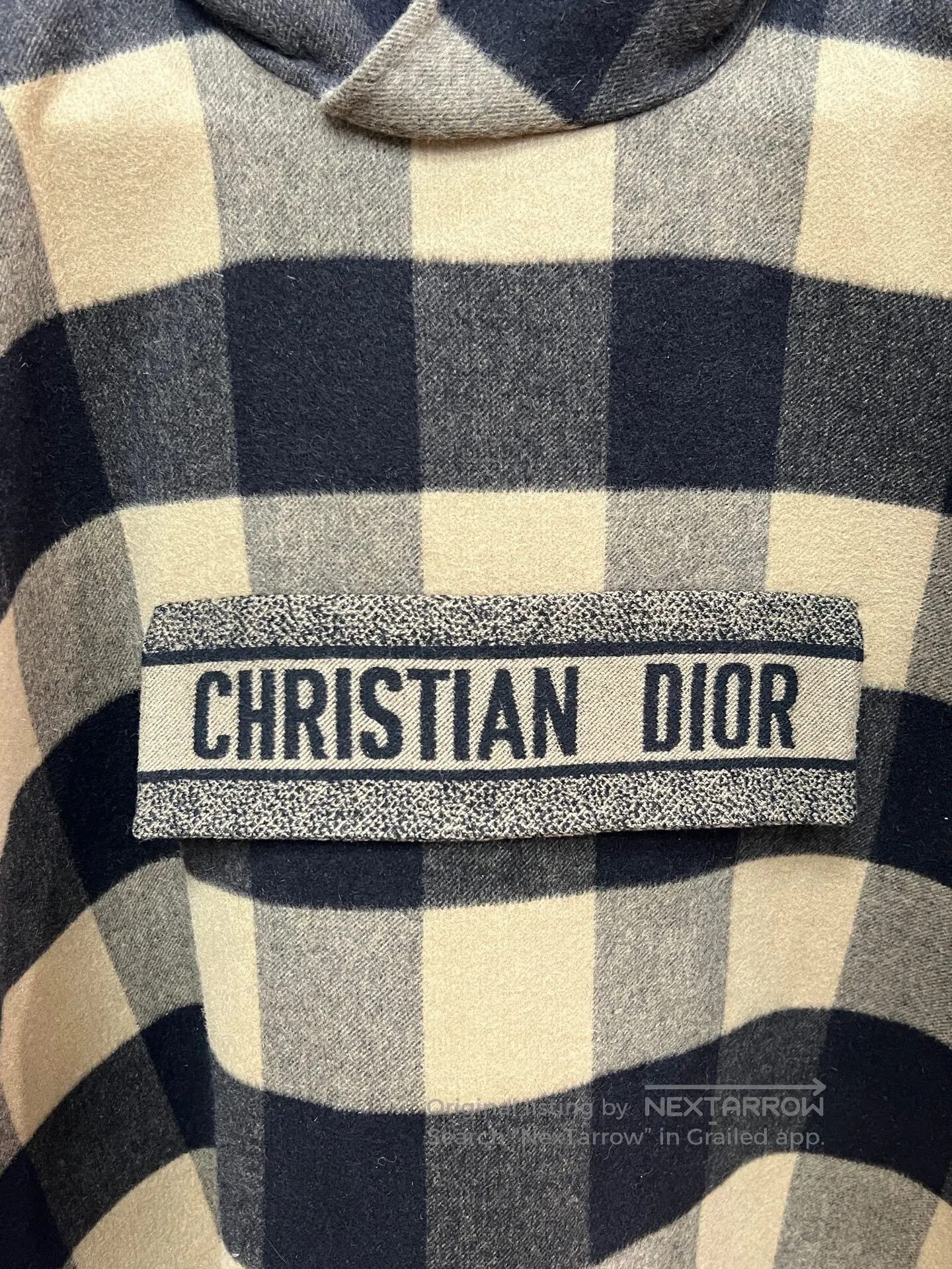 Dior plaid wool poncho by dior. Size XS / US 0-2 / IT 36-38 - 3 Thumbnail