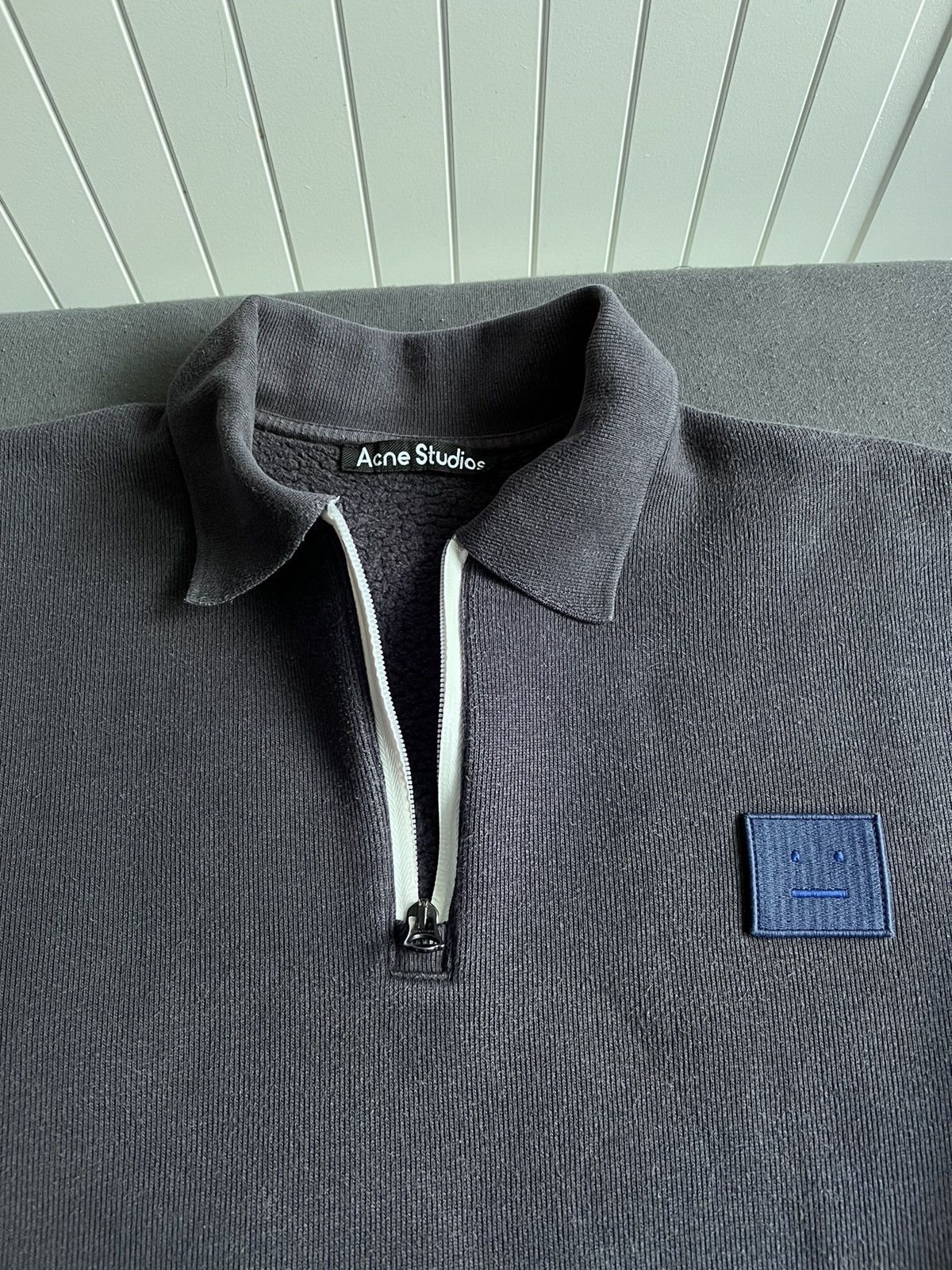 Acne Studios Acne studios Half zip sweatshirt face logo FA-UX-SWEA000043 Size US M / EU 48-50 / 2 - 5 Thumbnail