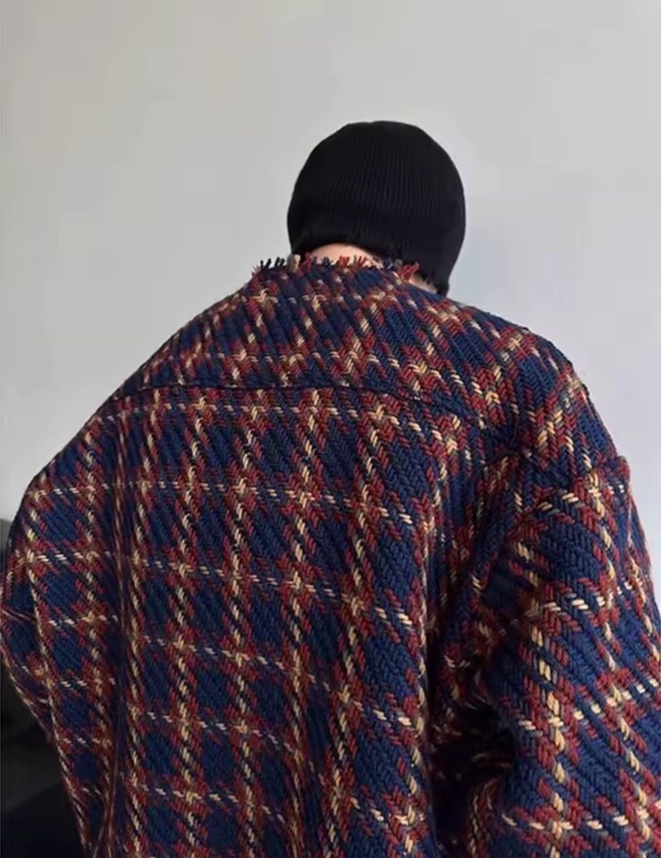 Other Vintage Retro Plaid Tassel Woolen Loose Jacket Size US XL / EU 56 / 4 - 6 Thumbnail