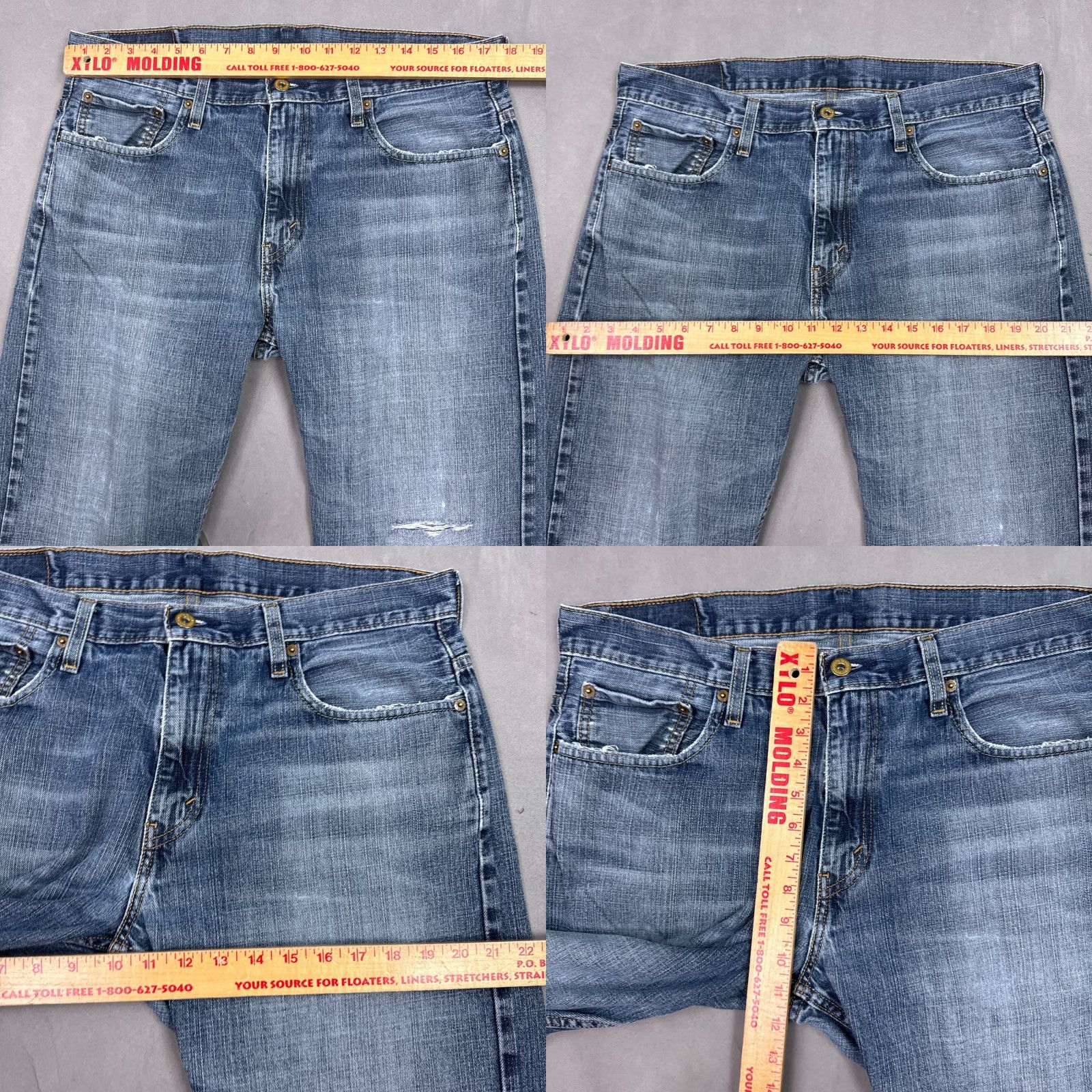 Levi's Levi's 569 Jeans Mens 34x30 Blue Loose Faded Distressed Denim Jeans 5-Pocket Regular Regular Mens Color Blue Jeans Size US 34 / EU 50 - 9 Thumbnail