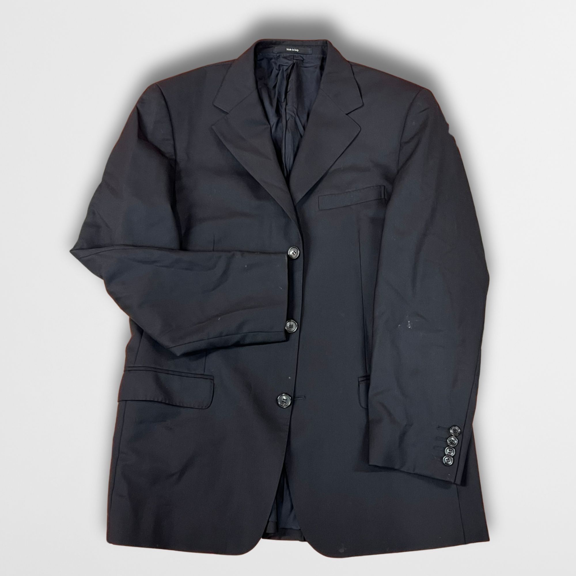 Other Made in Italy 4-Button Black Blazer – Classic Formal Suit Ja Size 50R - 2 Thumbnail