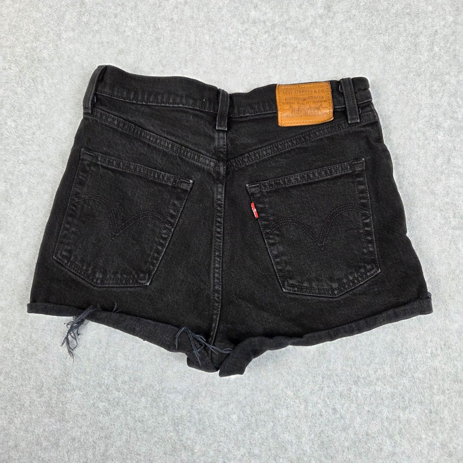 Levi's Levi's Premium 26 Black Ribcage Shorts Button Fly Cut Offs Size 26" / US 2 / IT 38 - 2 Thumbnail