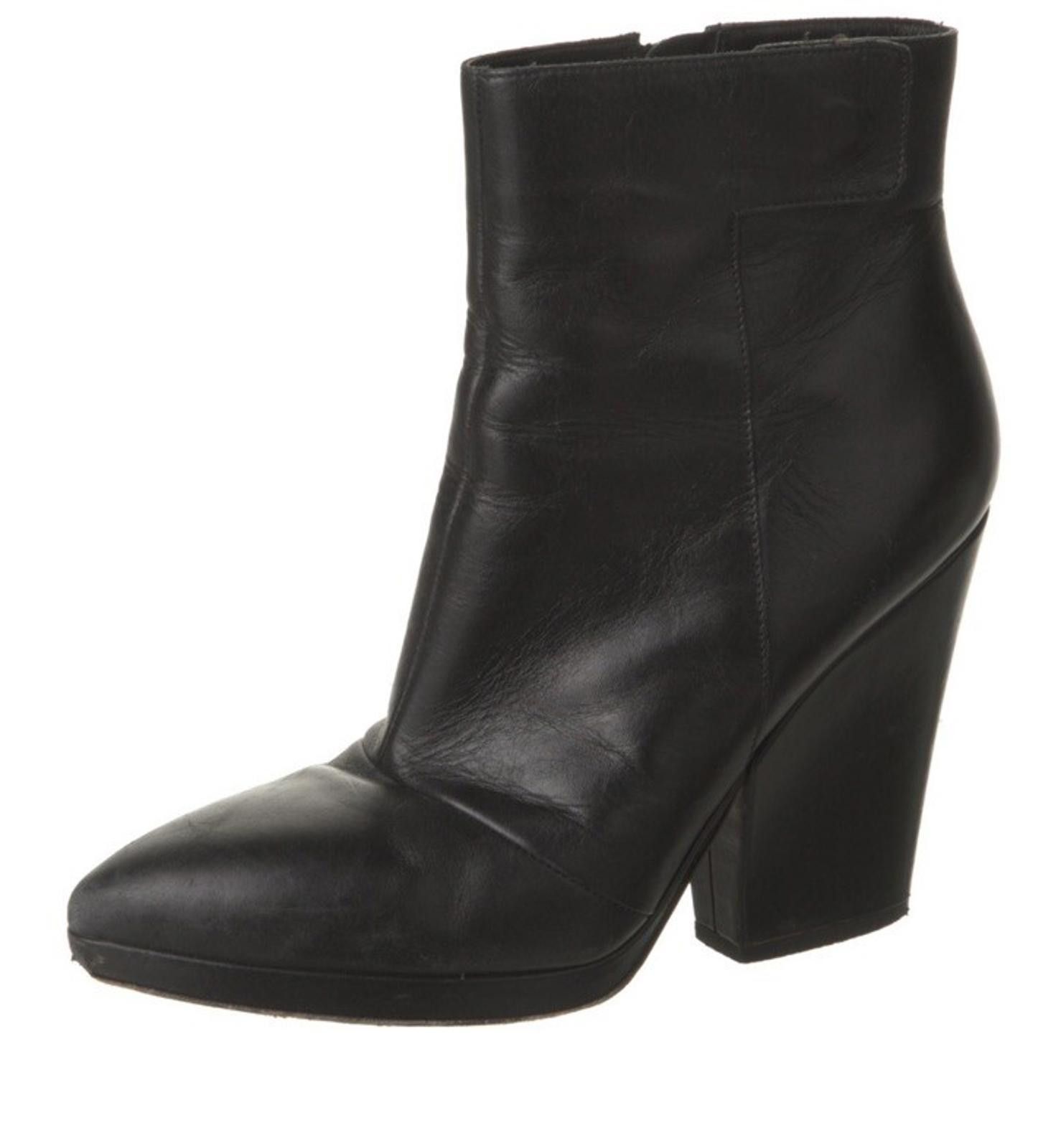 Versace Vince Black Women's Boots leather Sz7 /6.5 Usa Made In Italy Size US 7 / IT 37 - 2 Thumbnail