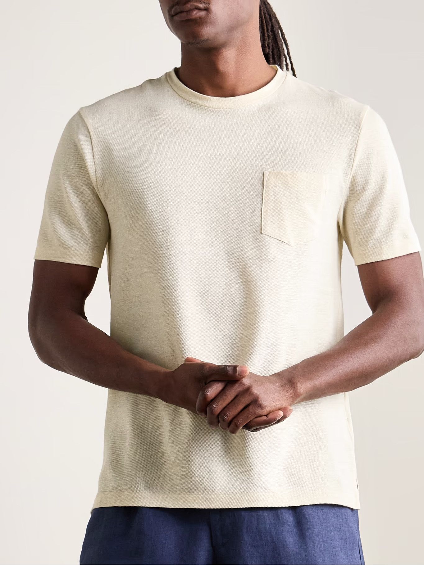 Ralph Lauren Purple Label Linen-Cotton T-Shirt size Medium Pocket Size US M / EU 48-50 / 2 - 5 Thumbnail