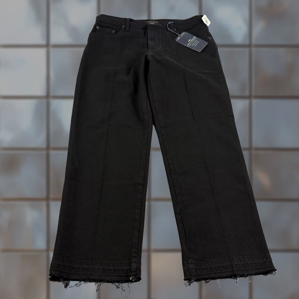 Lucky Brand Lucky Brand Jeans Womens 8/29 Black Mid Rise Straight Ankle Fringed Hem NEW READ Size 30" / US 8 / IT 44 - 1 Thumbnail