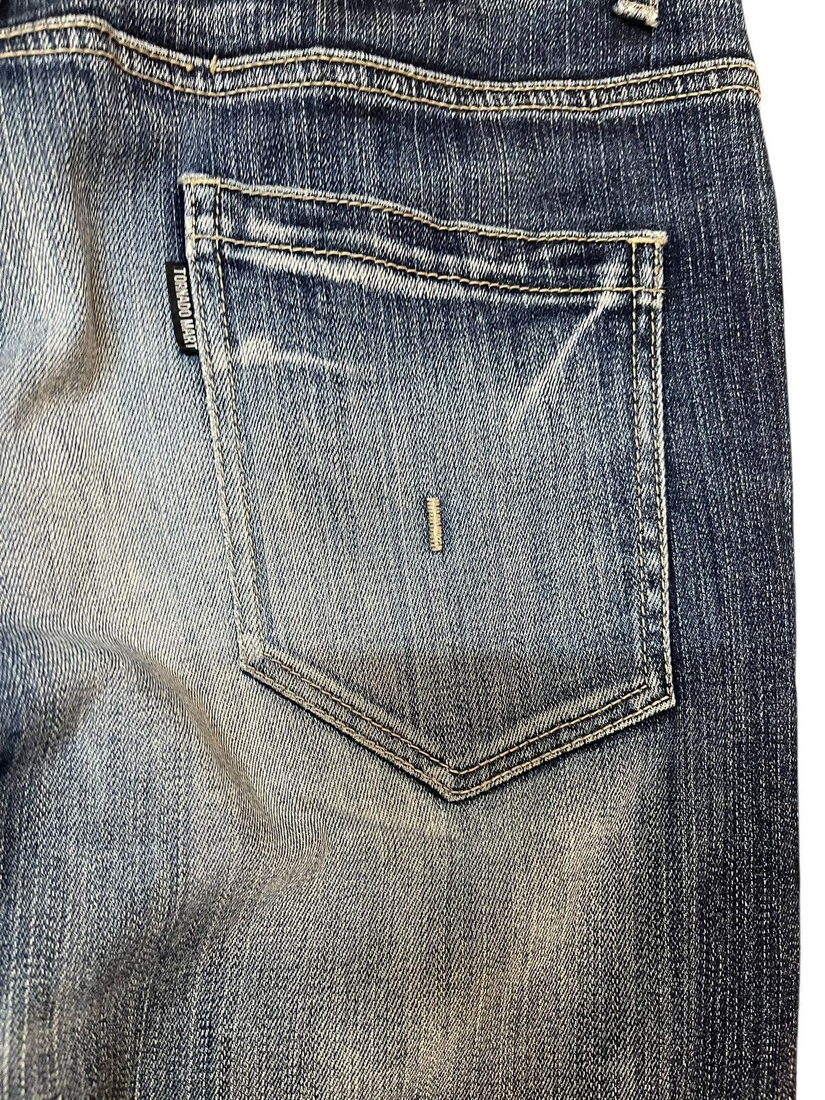 Le Grande Bleu (L.G.B.) × POST ARCHIVE FACTION (PAF) × Tornado Mart Vintage Tornado Mart Faded Distressed Denim Size US 32 / EU 48 - 7 Thumbnail