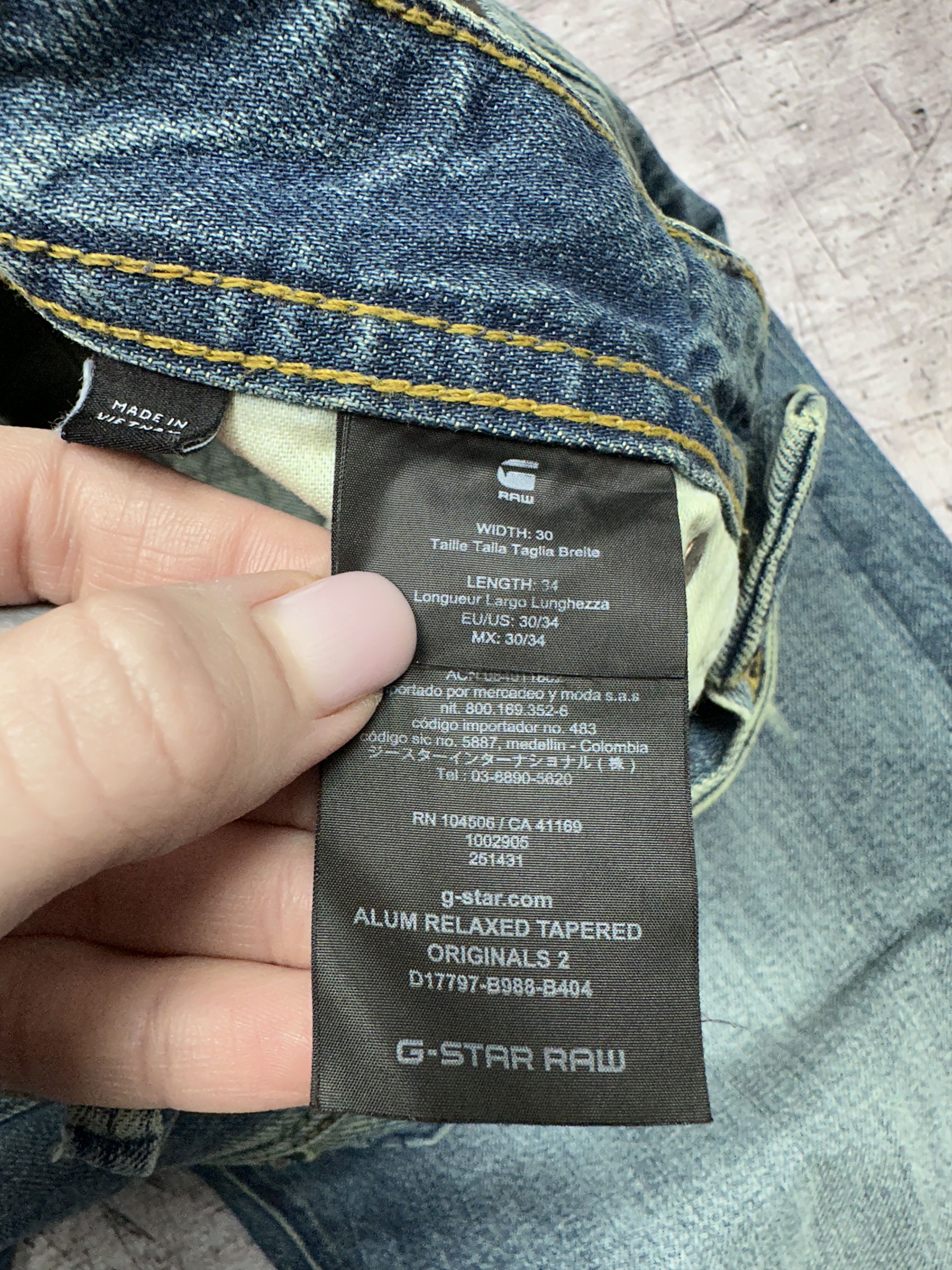 G-Star G Star Raw Mens Alum Relaxed Tapered Denim Pants Jeans Size US 30 / EU 46 - 5 Thumbnail