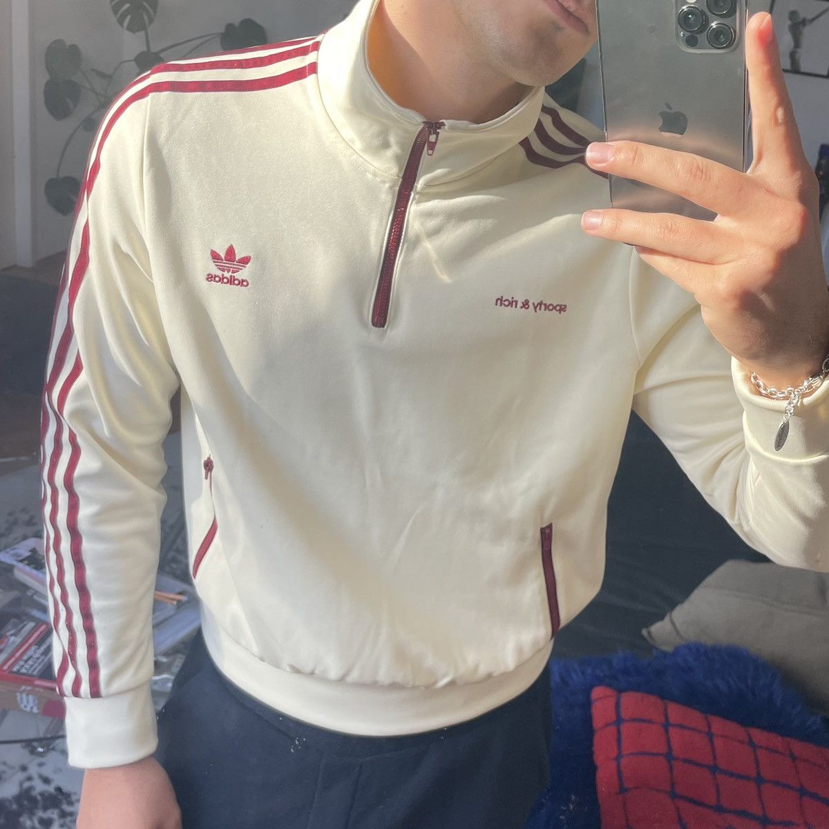 Adidas × Sporty & Rich Sporty & Rich x Adidas | 2yk Sweater Size XL / US 12-14 / IT 48-50 - 2 Thumbnail