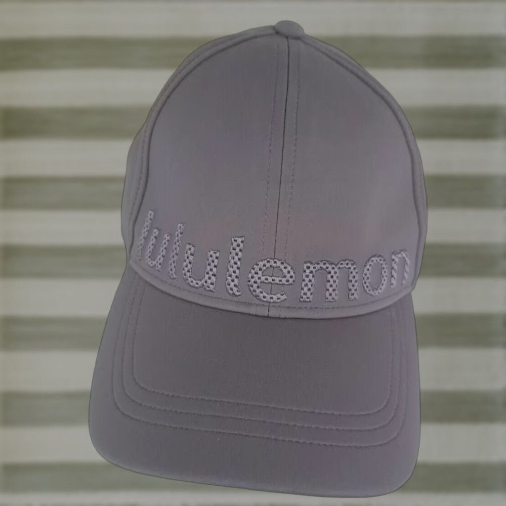 Lululemon Lululemon Hat Woman Embroidered Adjustable Gray Baseball Cap EUC Size ONE SIZE - 1 Thumbnail