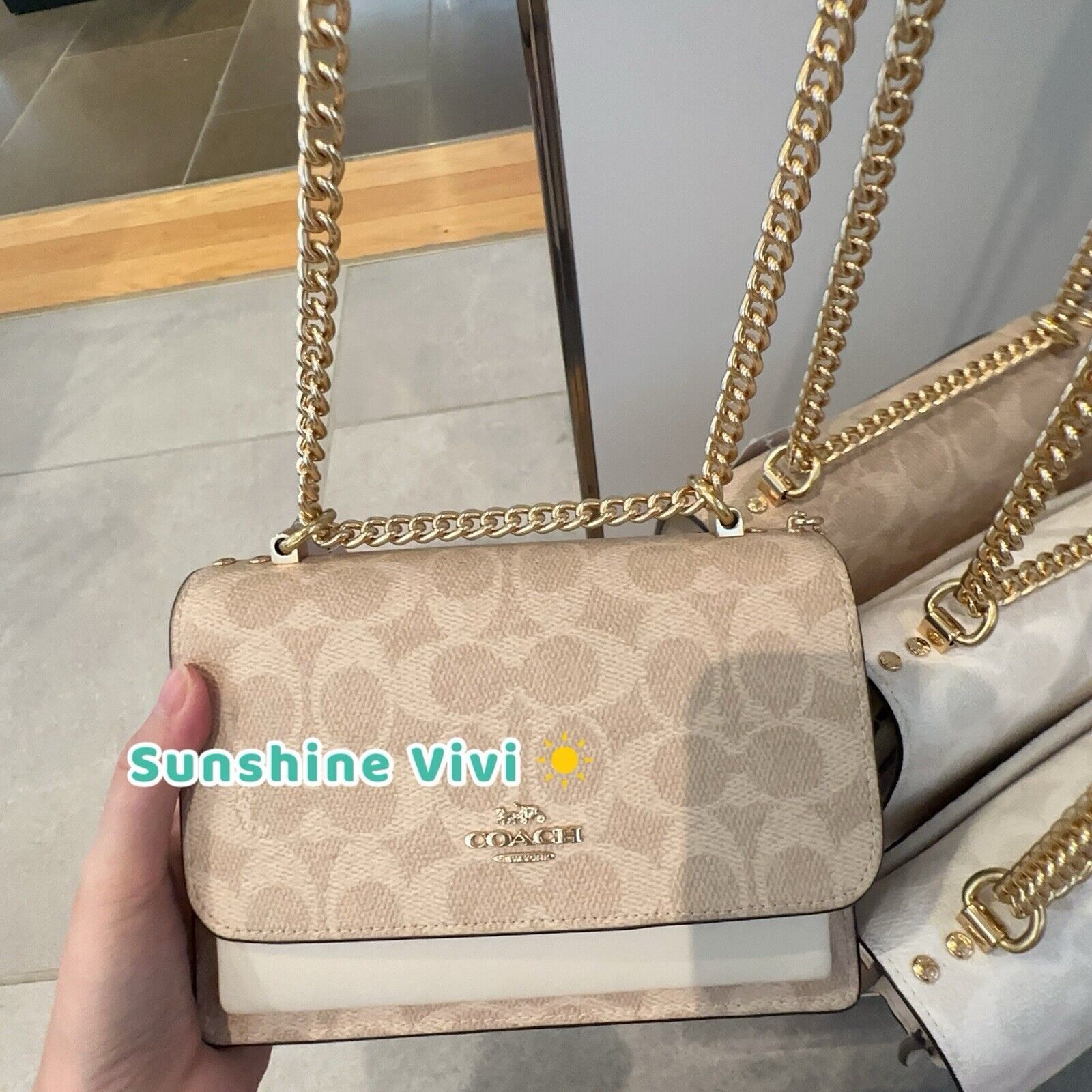 Coach NWT Coach Mini Klare Crossbody Bag CW206 Gold/Sand/Chalk Size ONE SIZE - 1 Thumbnail